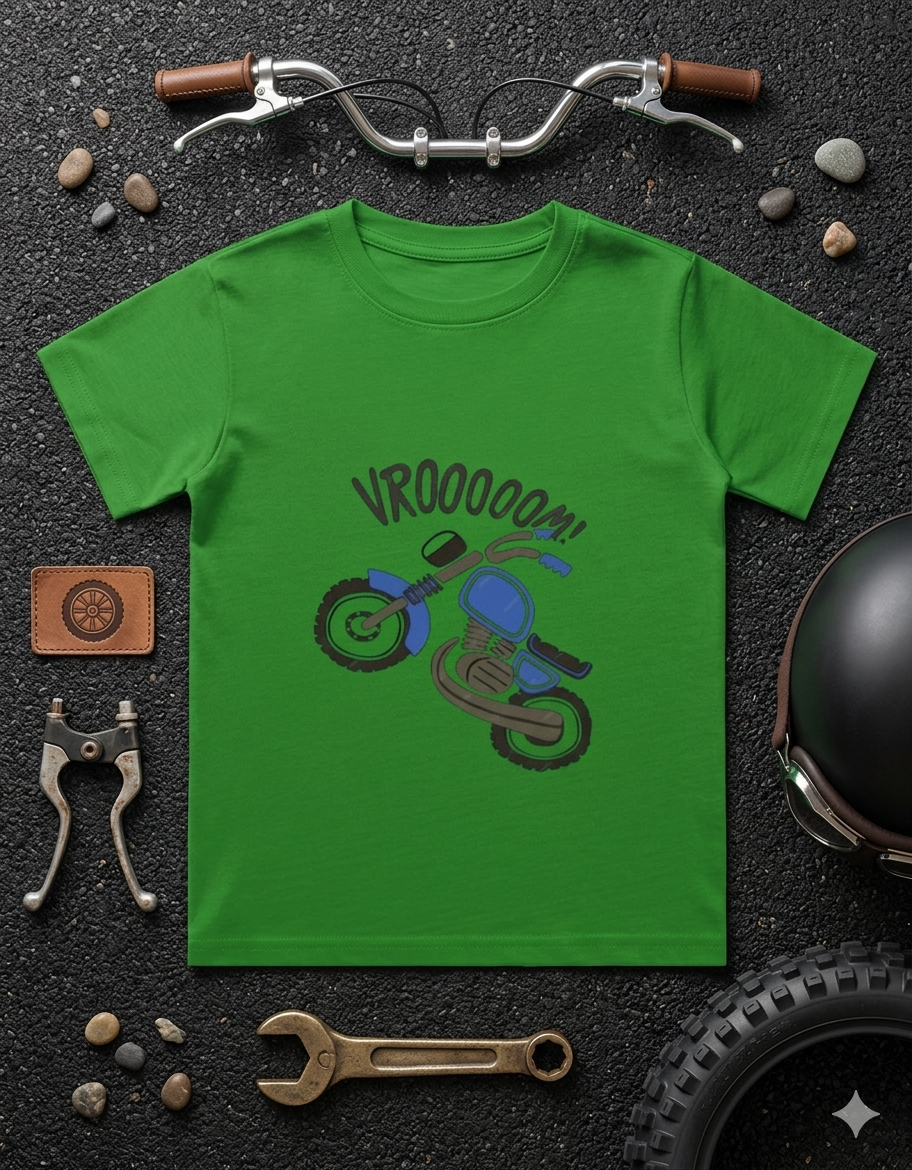 Cool Stunt Bike Boy's Crew Neck T-Shirt
