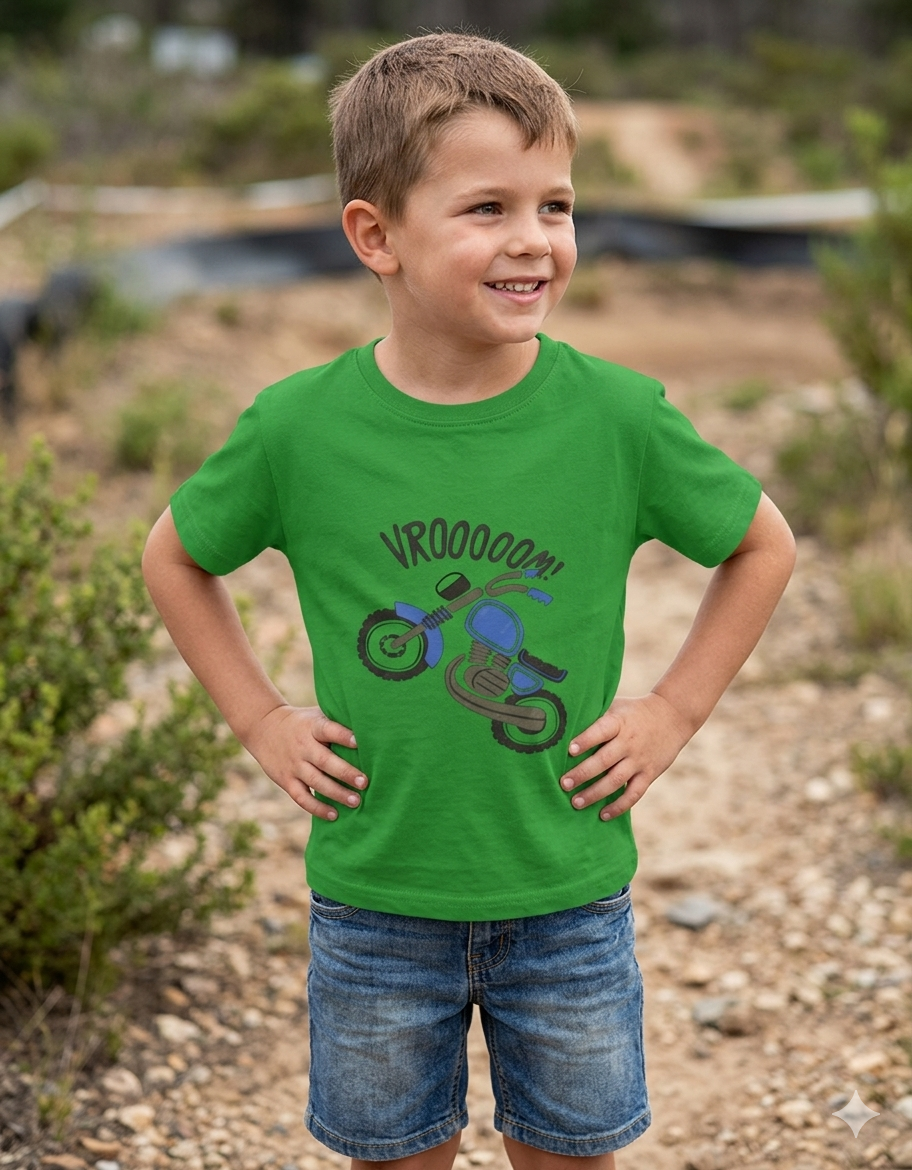 Cool Stunt Bike Boy's Crew Neck T-Shirt
