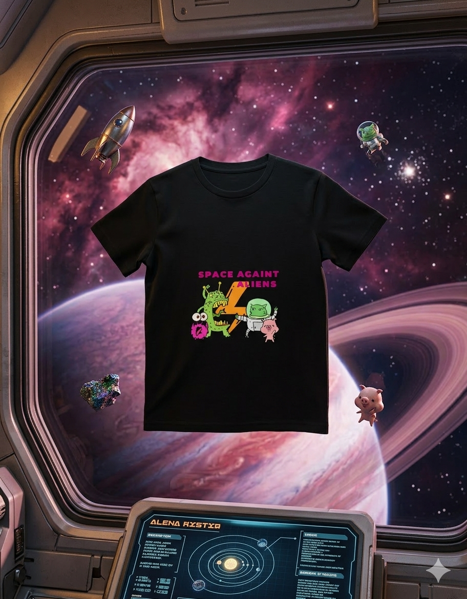 Aliens Boy's Crew Neck T-Shirt