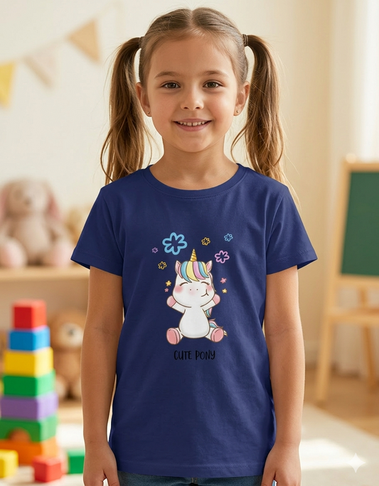 Pony Girl's Crew Neck T-Shirt
