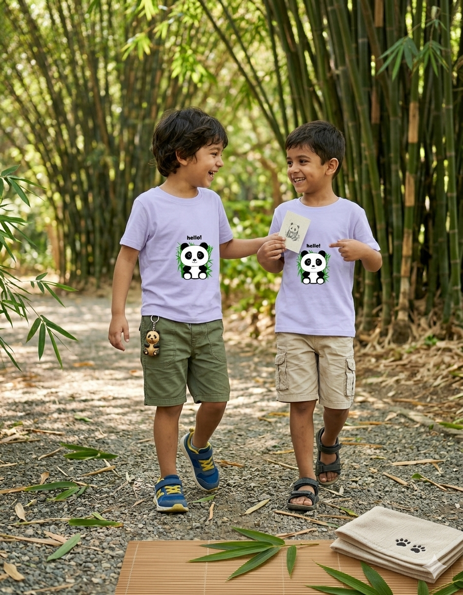Panda Boy's Crew Neck T-Shirt