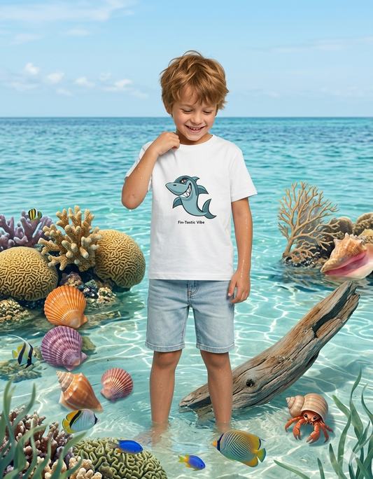 Shark Boy's Crew Neck T-Shirt