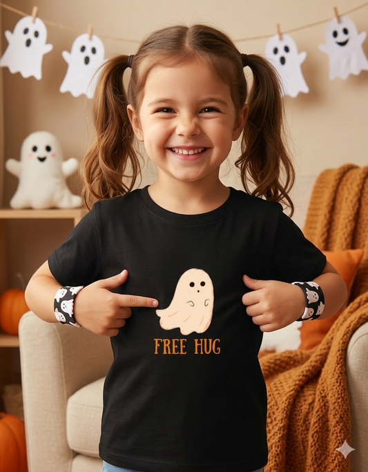 Ghost Hug Girl's Crew Neck T-Shirt