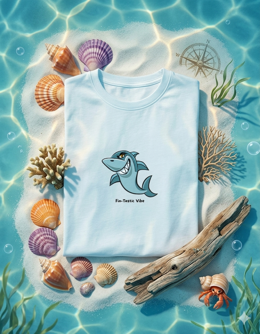 Shark Boy's Crew Neck T-Shirt